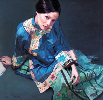 chicas chinas Painting - Viendo a la chica china Chen Yifei